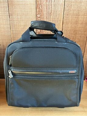 Tumi Alpha Ballistic Nylon Rolling Carry On Briefcase Luggage